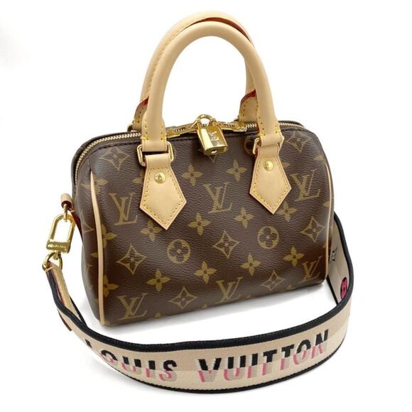 Louis Vuitton Speedy Bandouliere Monogram Shoulder Bag Canvas Noir Gold - Picture 1 of 7